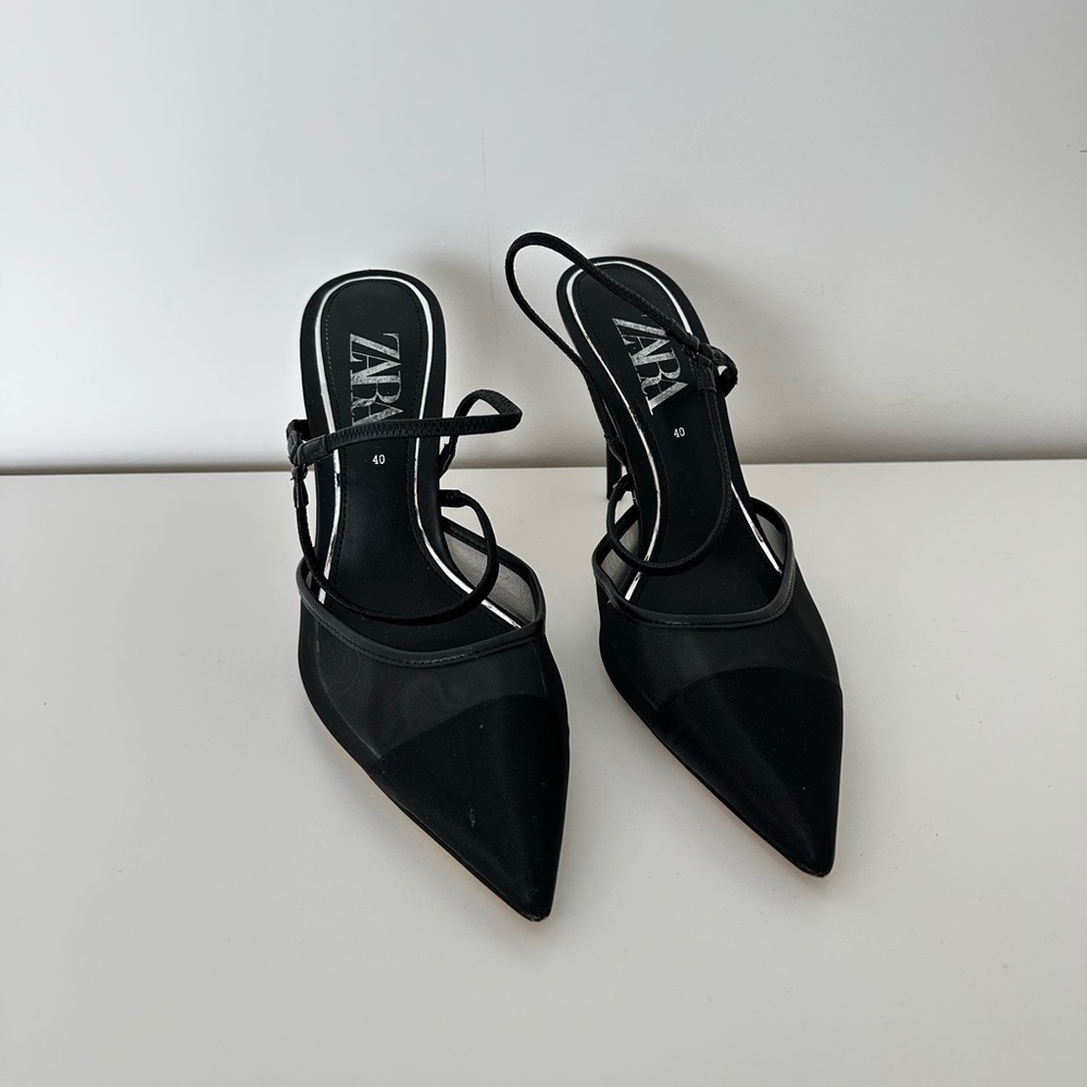 Zara Black Pointed Heels